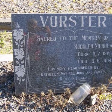 VORSTER Rudolph Nicholas 1926-1984