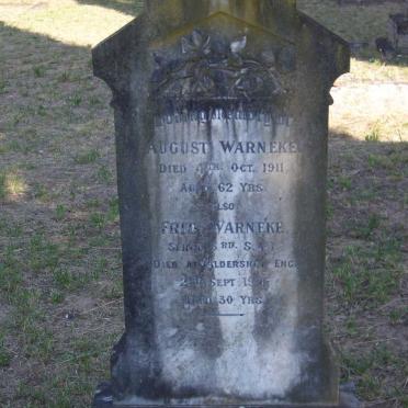 WARNEKE August -1911 &amp; WARNEKE Fred -1916