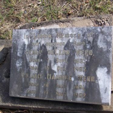 WEBB Henry DeLeon 1881-1882 :: WEBB William Maurice 1891-1902
