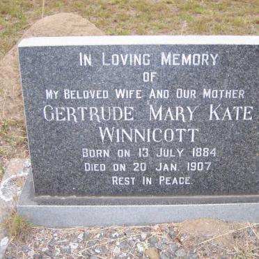 WINNICOTT Gertrude Mary Kate 1884-1907