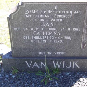 WIJK Jan, van 1910-1965 &amp; Catherina MULLER 1919-1973
