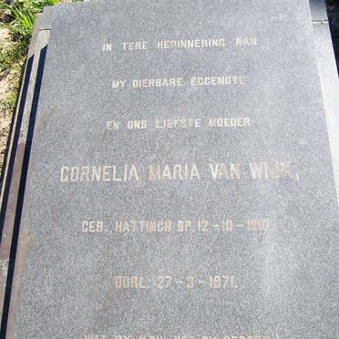 WIJK Cornelia Maria, van nee HATTINGH 1910-1971