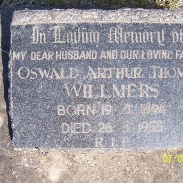 WILLMERS Oswald Arthur Thomas 1894-1955