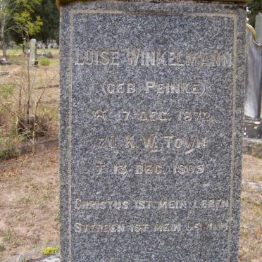 WINKELMANN Luise nee PEINKE 1872-1905