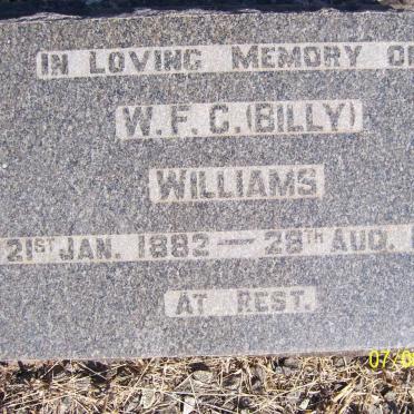 WILLIAMS W.F.C. 1882-1971
