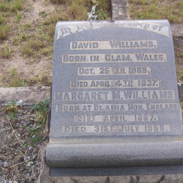 WILLIAMS David 1865-1937 &amp; Margaret M. 1867-1958
