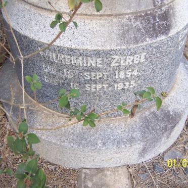 ZERBE Wilhemine 1854-1935