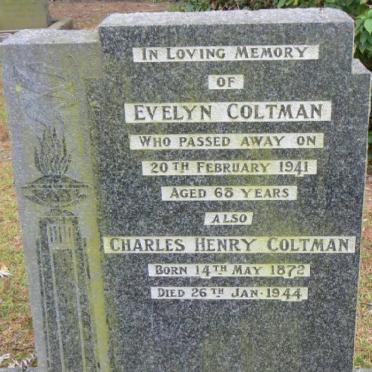 COLTMAN Charles Henry 1872-1944 &amp; Evelyn -1941