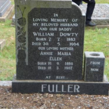 FULLER William Dowty 1883-1964 &amp; Annie Maria Ellen 1886-1967