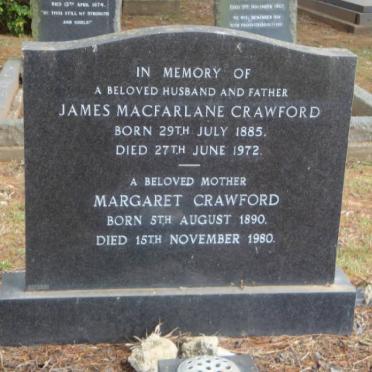 CRAWFORD James Macfarlane 1885-1972 &amp; Margaret 1890-1980