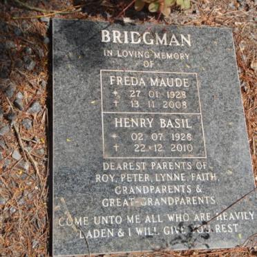 BRIDGMAN Henry Basil 1928-2010 &amp; Freda Maude 1928-2008