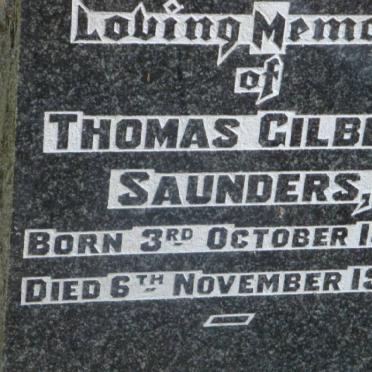 SAUNDERS Thomas Gilbert 1875-1945