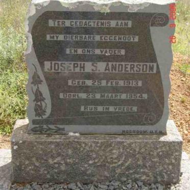 ANDERSON Joseph S. 1913-1954