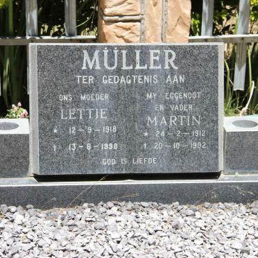 MÜLLER Martin 1912-1992 &amp; Lettie 1918-1998