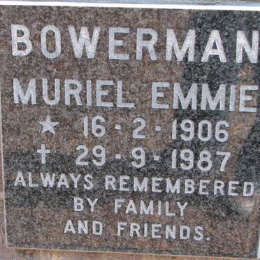 BOWERMAN Muriel Emmie 1906-1987