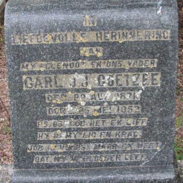 COETZEE Carl J.J. 1871-1952
