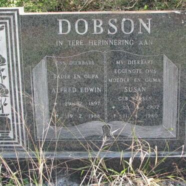 DOBSON Alfred Edwin 1897-1988 &amp; Susan PERSEN 1902-1980