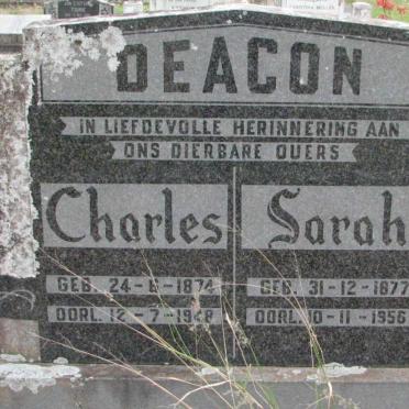 DEACON Charles 1874-1928 &amp; Sarah 1877-1956