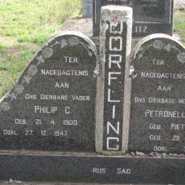 DORFLING Philip C. 1900-1947 &amp; Petronella S. PIETERSEN 1906-1971
