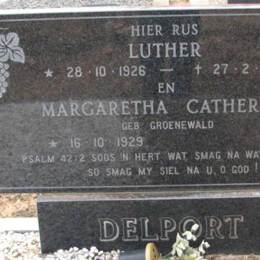 DELPORT Luther 1926-1987 &amp; Margaretha Catherina GROENEWALD 1929-