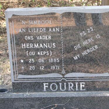 FOURIE Hermanus 1885-1971