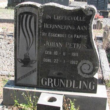 GRUNDLING Johan Petrus 1911-1962
