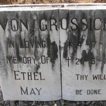 GROSSICKS Ethyl May, von 1901-1980