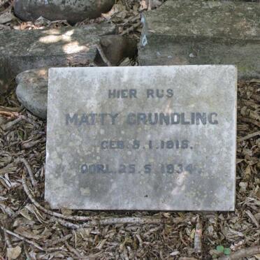 GRUNDLING Matty 1915-1934