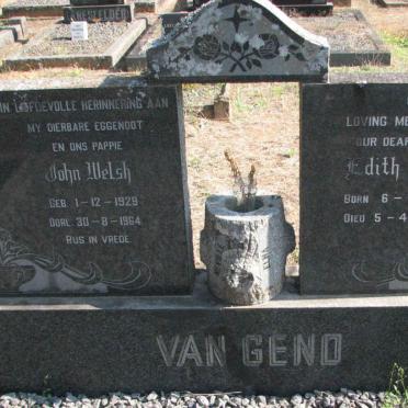 GEND John Welsh, van 1929-1964 &amp; Edith Maud 1896-1990