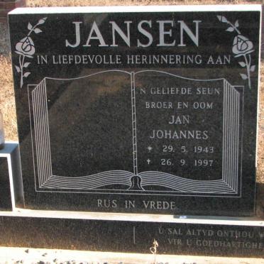 JANSEN Jan Johannes 1943-1997