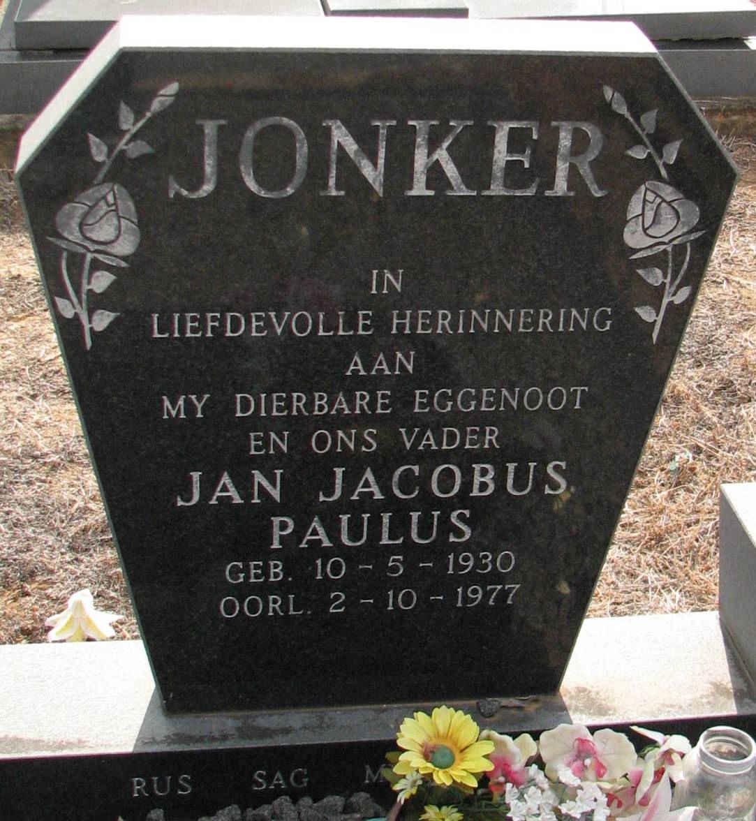 JONKER Jan Jacobus Paulus 1930-1977