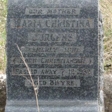 JURGENS Maria Christina nee CHRISTIANSEN formerly JUHL -198?