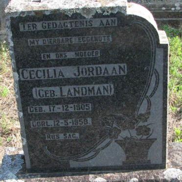 JORDAAN Cecilia nee LANDMAN 1905-1958