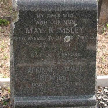 KEMSLEY Reginald Daniel &amp; May -1953