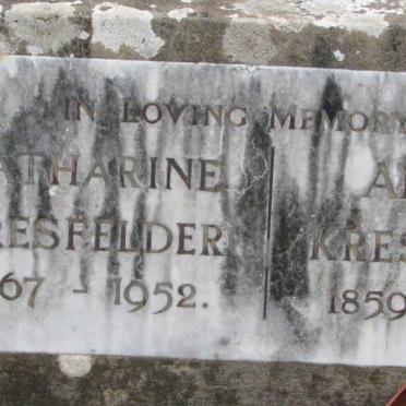 KRESFELDER Adolf 1859-1935 &amp; Katherine 1867-1952