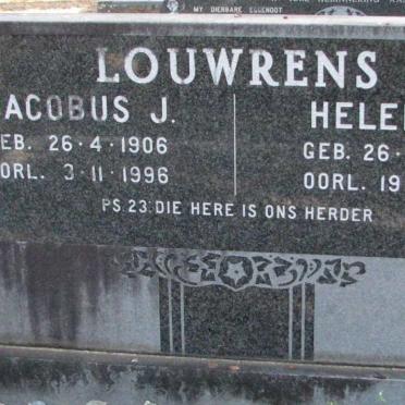 LOUWRENS Jacobus J. 1906-1996 &amp; Helena J. 1912-1981