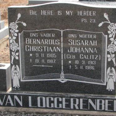 LOGGERENBERG Bernardus Christiaan, van 1905-1987 &amp; Susarah Johanna CALITZ 1913-1986