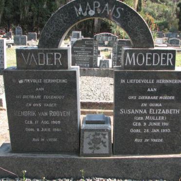 MARAIS Hendrik van Rooyen 1909-1961 &amp; Susanna Elizabeth MULLER 1911-1993