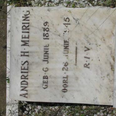 MEIRING Andries H. 1889-1945