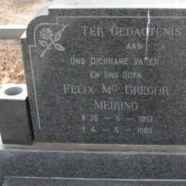 MEIRING Felix McGregor 1913-1989