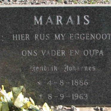 MARAIS Hendrik Johannes 1886-1963