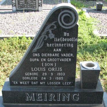 MEIRING Louis Orijs 1903-1985 &amp; Anna Susanna M.M. POTGIETER 1905-1970