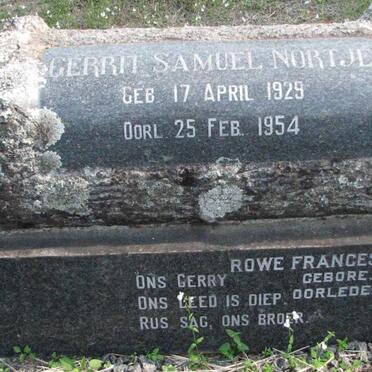 NORTJE Gerrit Samuel 1929-1954 :: STOPFORTH Rowe Frances 1933-2000