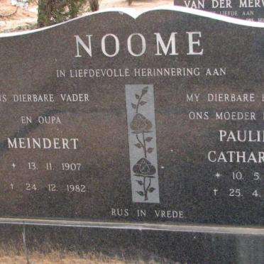 NOOME Meindert 1907-1982 &amp; Paulina Catharina 1910-1980