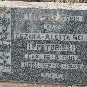 NEL Gezina Aletta nee PRETORIUS 1861-1948