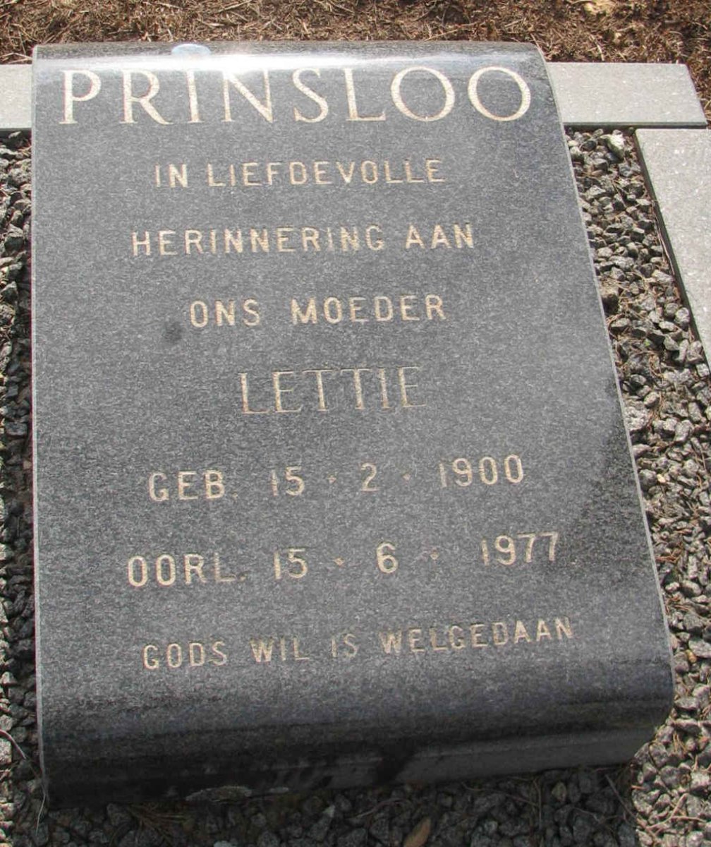 PRINSLOO Lettie 1900-1977