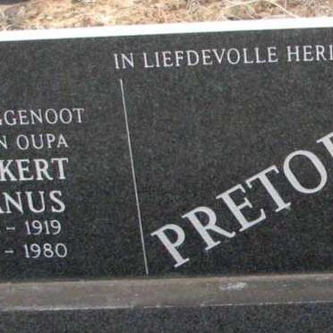 PRETORIUS Jan Ockert Stephanus 1919-1980 &amp; Petronella Gertruida 1921-2004