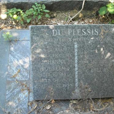 PLESSIS Johanna Boureen, du nee HESS 1929-1999