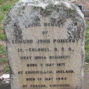 POMEROY Edmund John 1871-1945 