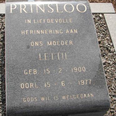 PRINSLOO Lettie 1900-1977